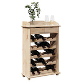 Wine Rack Natural 58 x 28 x 90 cm Solid Pine Wood 4012189