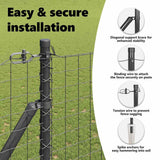Ground Spike Fence Post 13 pcs Grey Powder-Coated Steel 42004263