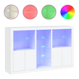 Sideboard with LED Lights White 162x37x100 cm 3209170