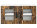 Wall Glass Cabinet LUCCA 2 pcs Smoked Oak 60 x 31 x 40 cm 884976