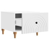 Coffee Table with Drawer White 49 x 50 x 40 cm Engineered Wood 894275