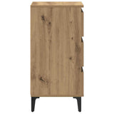 Bed Cabinet with Metal Legs Artisan Oak 40x35x69 cm 856426