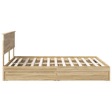 Storage Bed with Drawer Sonoma Oak 160 x 200 cm Engineered Wood 3410779