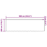 Lace Curtain with Curtains Floral White 280 x 900 cm Polyester 4107850