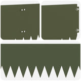 Lawn Edging 10 pcs 103 x 25 cm Steel Olive Green 8008398