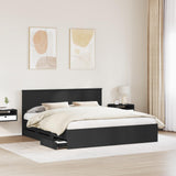 Bed Frame with Drawer Black 180 x 200 cm Engineer Wood 3410680