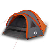 Camping Tent Dome 4-Person Orange Waterproof 94351