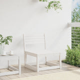 Garden Sofa White Solid Wood Pine 844670