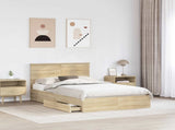 Storage Bed with Drawer Sonoma Oak 120 x 200 cm Engineered Wood 3408482