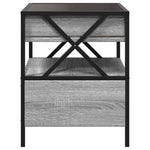 ZNTS Coffee Table with Infinity LED Grey Sonoma 40x40x51 cm 847720