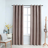 Blackout Curtains with Metal Rings 2 pcs Taupe 140x245 cm 134478