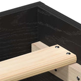 Bed Frame without Mattress Black Oak 140x200 cm Engineered Wood 3329333