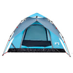 Camping Tent Dome 4-Person Blue Quick Release 4004182