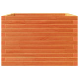 Garden Planter Wax Brown 70x70x46 cm Solid Wood Pine 3282416