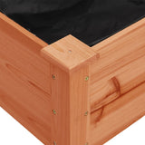 Planter with Liner Brown 161x45x76 cm Solid Wood Fir 364237