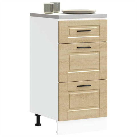 ZNTS Kitchen Base Cabinet Porto Sonoma Oak Engineered Wood 854223