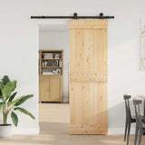 Sliding Door NARVIK Natural and Black 70 x 210 cm 3445263