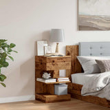 Bedside Cabinet Old Wood 40x35x65 cm Engineered Wood 856748