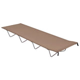 Camping Beds 2 pcs 180x60x19 cm Oxford Fabric and Steel Taupe 312487