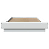 Bed Frame with LED Lights without Mattress White 100x200cm 3281112