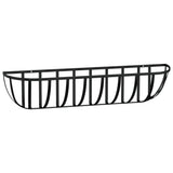Wall Troughs 2 pcs with Coco Liners Black 91x20x23 cm Steel 319356