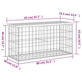 Garden Bench Gabion Design 83x31.5x42 cm Solid Wood Douglas 834348