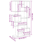 Book Cabinet Smoked Oak 92x29x188 cm Engineered Wood 3310320