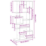 Book Cabinet Smoked Oak 92x29x188 cm Engineered Wood 3310320