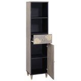 Bathroom Cabinet Grey 38 x 33 x 160 cm Solid Mango Wood 4018794