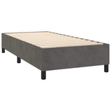 Box Spring Bed Frame Dark Grey Twin Velvet 3121145