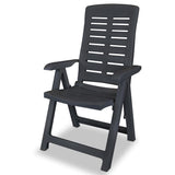 Reclining Garden Chairs 4 pcs Plastic Anthracite 275071