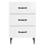 Bedside Cabinet with Drawer High Gloss White 43 x 41 x 66.5 cm 894789