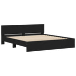 ZNTS Bed Frame with LED without Mattress Black 200x200 cm 3207582