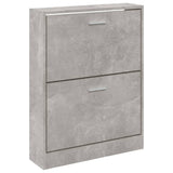 Shoe Cabinet Concrete Grey 59x17x81 cm Engineered Wood 342537