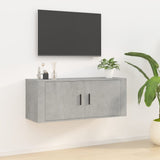 Wall Mounted TV Cabinet Concrete Grey 100x34.5x40 cm 816636