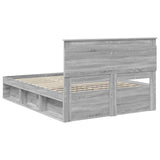 Bed Frame with Drawer Grey Sonoma 150 x 200 cm Solid Pine Wood 3410077