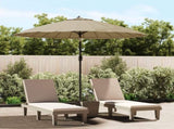 Garden Parasol with Aluminium Pole 270 cm Taupe 47307