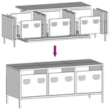TV Cabinet White 101.5x39x43.5 cm Cold-rolled Steel 851231