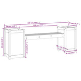 Planter Bench 180x36x63 cm Solid Wood Douglas 825168