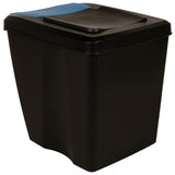 Stackable Dustbins 3 pcs Anthracite 75 L 316184