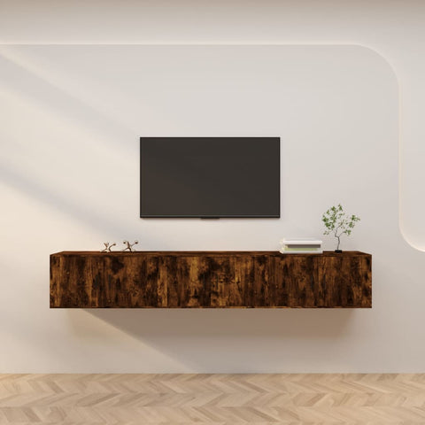 Wall-mounted TV Cabinets 3 pcs Smoked Oak 80x34.5x40 cm 3188363