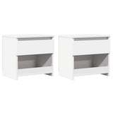 Bedside Cabinets 2 pcs White 40x30x39 cm Engineered Wood 803444