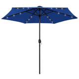 Garden Parasol Azure Blue Polyester, Aluminium, Steel Medium 47359