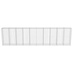 ZNTS Gabion Wall with Covers Galvanised Steel 600x50x150 cm 143582
