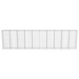 ZNTS Gabion Wall with Covers Galvanised Steel 600x50x150 cm 143582
