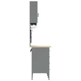 Work Cabinet with Drawer 8 pcs Red Engineered Wood and Steel 3321465