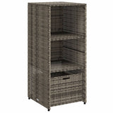 Garden Storage Cabinet Grey 50x55x115 cm Poly Rattan 365549