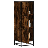 Highboard Smoked Oak 35.5x35x106.5 cm Engineered Wood and Metal 849066