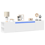 TV Wall Cabinet with LED White 180x31x39.5 cm 3307954
