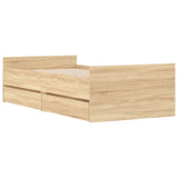 Bed Frame Sonoma oak Engineered wood Single Bed Frame 3207380